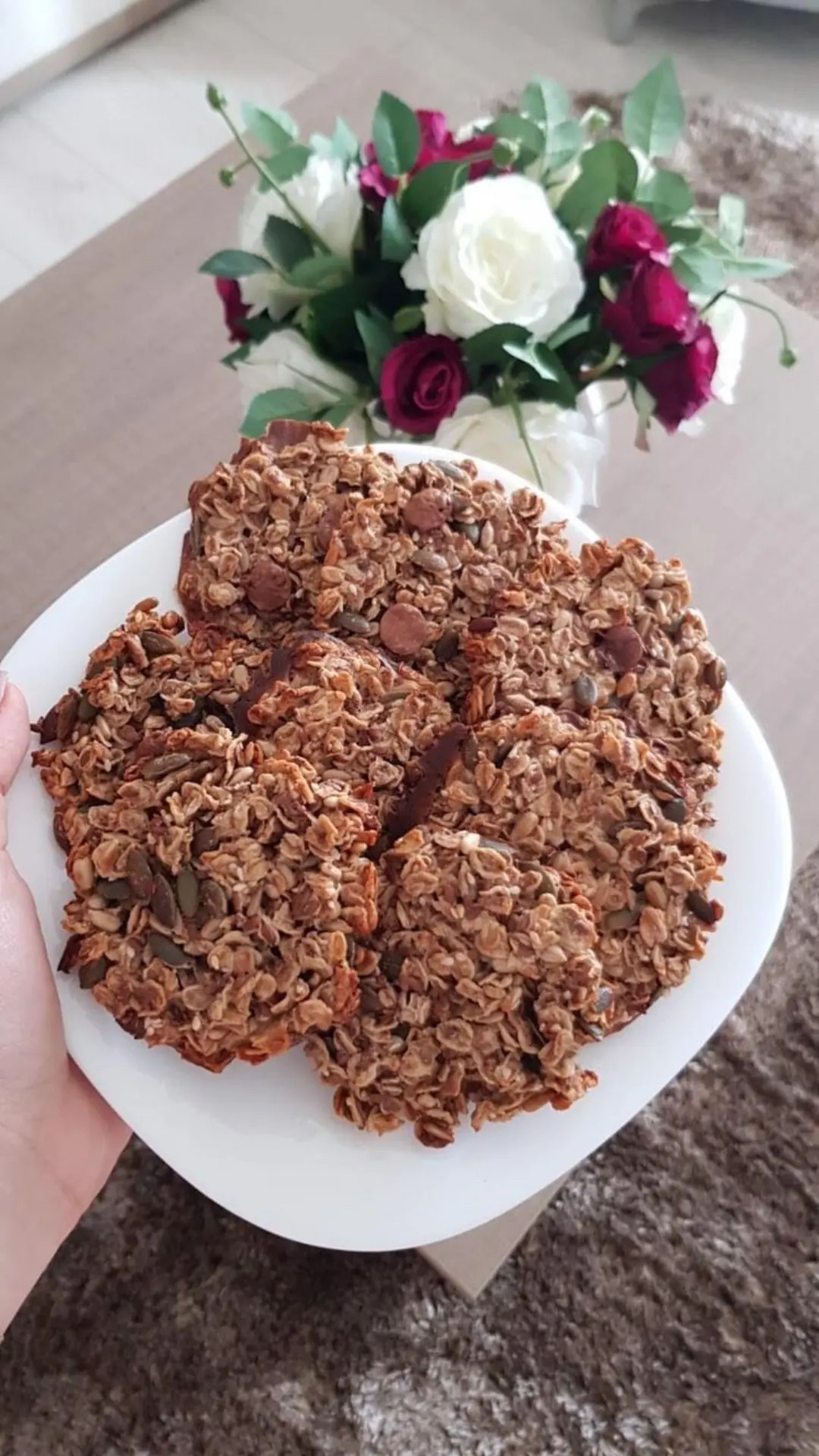 Biscuiți de ovăz cu semințe și ciocolată