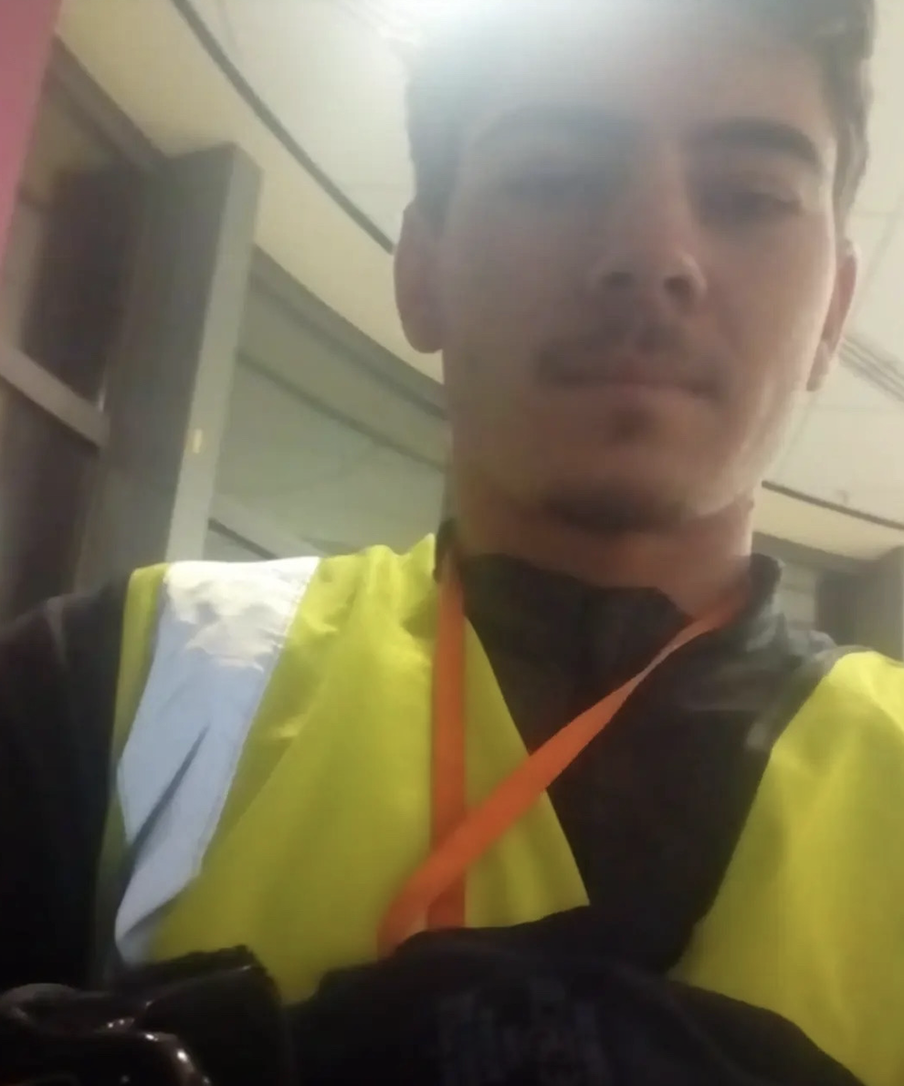 Ionuț Rizea în timpul perioadei de muncă din Anglia
